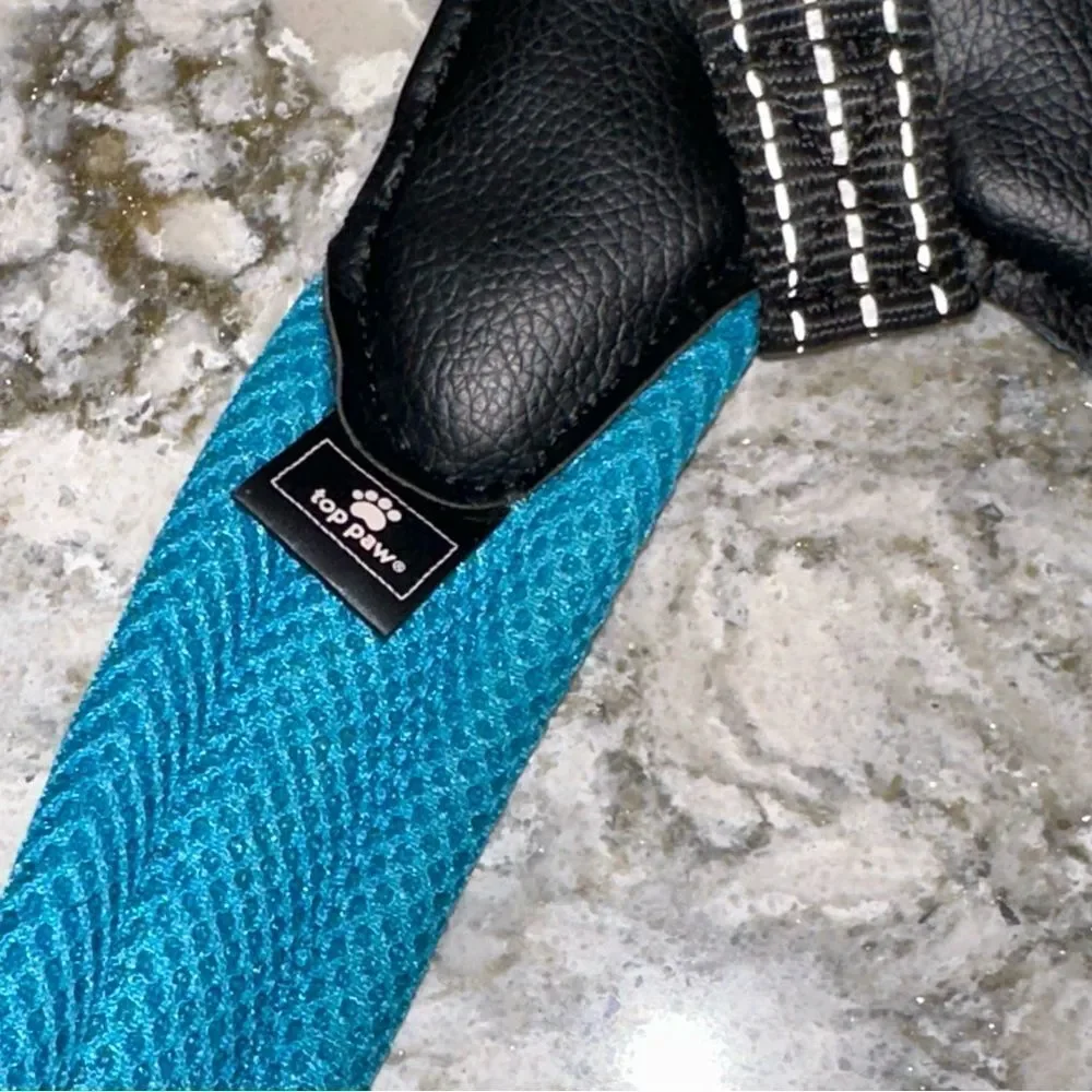 💙 Reflective Mesh Dog Harness – Adjustable, Blue (Like New)